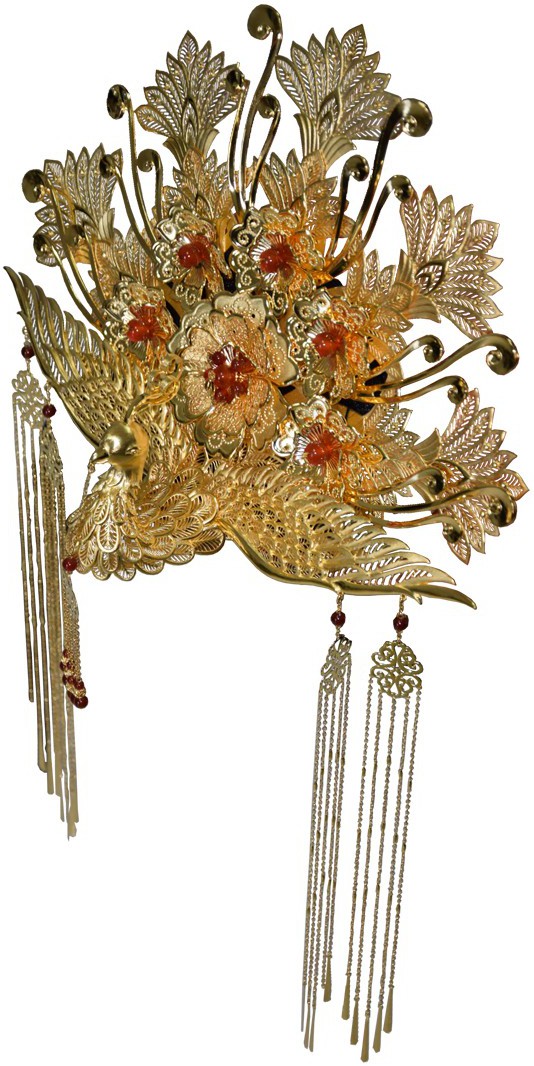 万足金婚纱头饰(凤冠)-爱企查