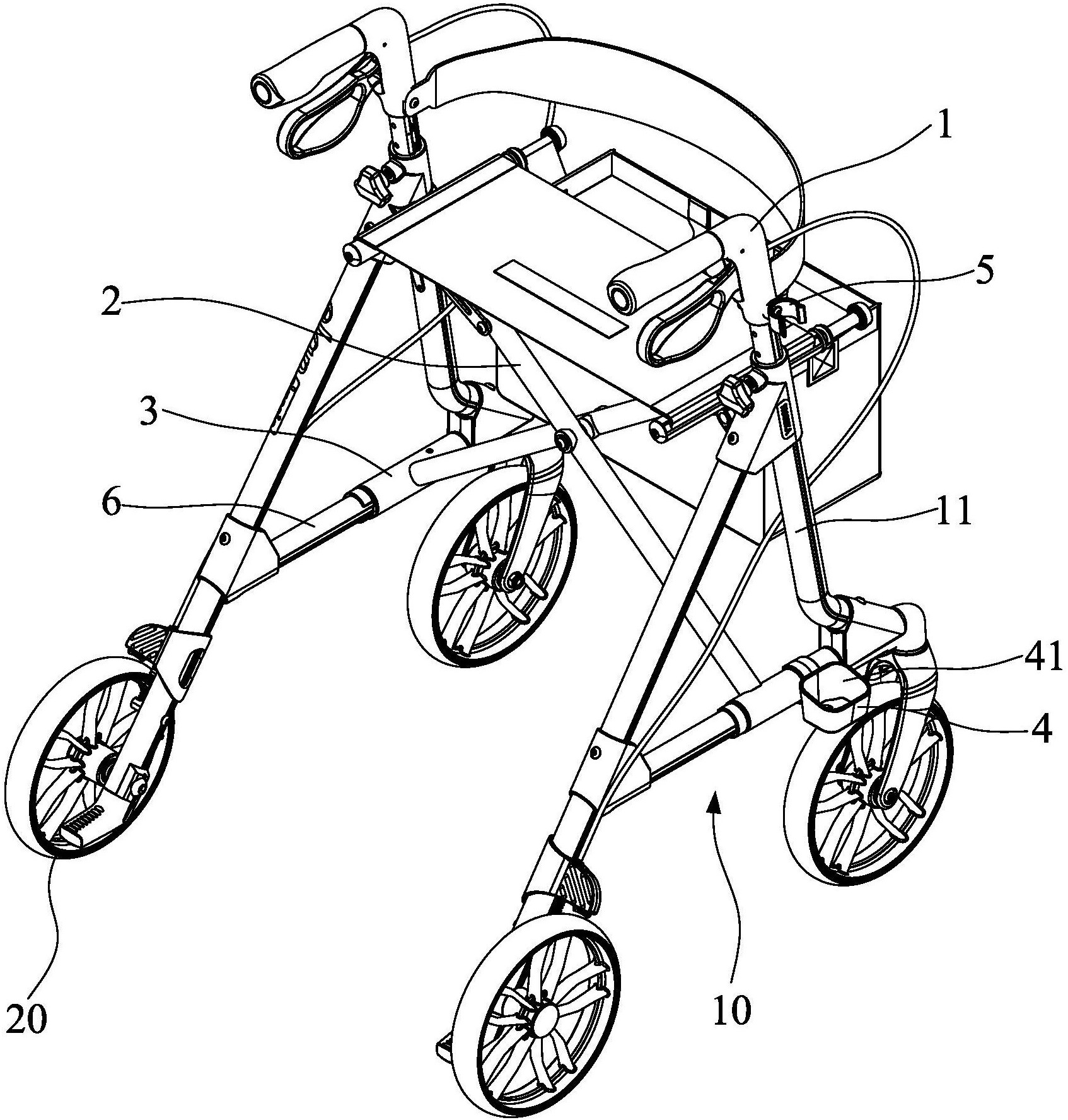 一种带拐杖盒的助行器-爱企查