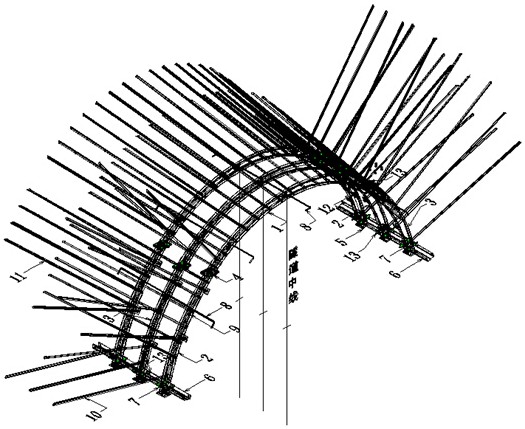 一种隧道初期支护不对称单元正反布置拱架结构-爱企查
