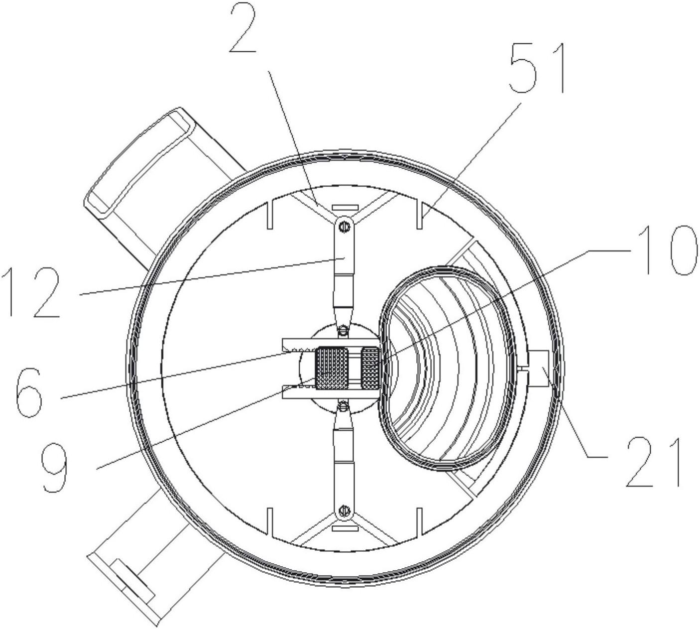 在开盖组件中通过所述定位部与所述家用电器的壳体上的定位结构配合