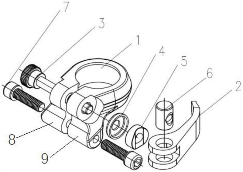 的快拆束仔,属于非机动车领域,包括主体座,所述主体座为开口环结构