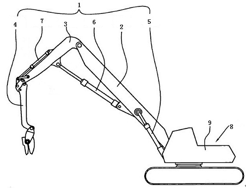 挖机大臂角度解剖图图片