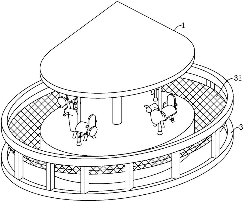 一種帶安全防護裝置的旋轉木馬-愛企查
