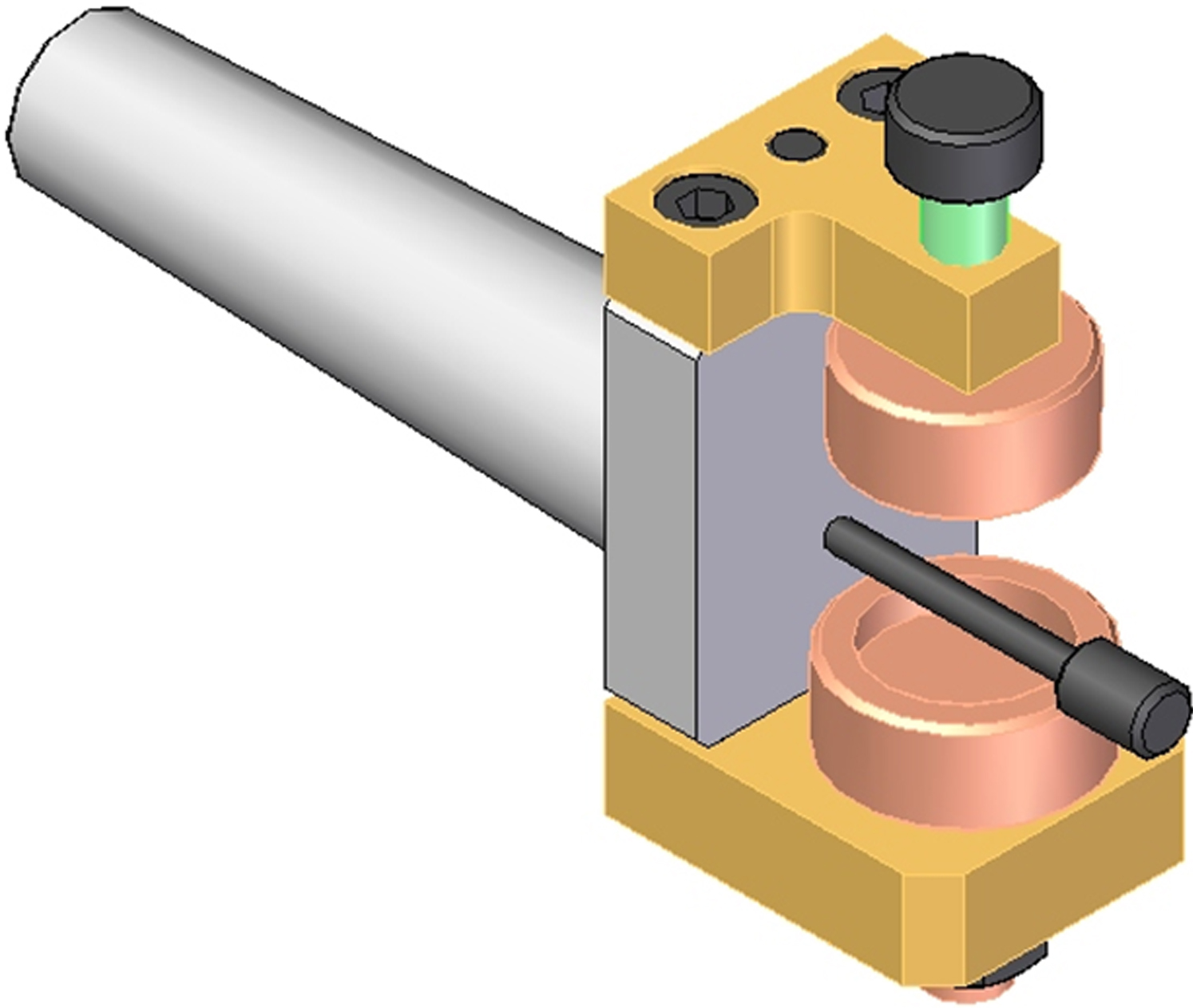 活塞侧销孔精加工夹紧装置