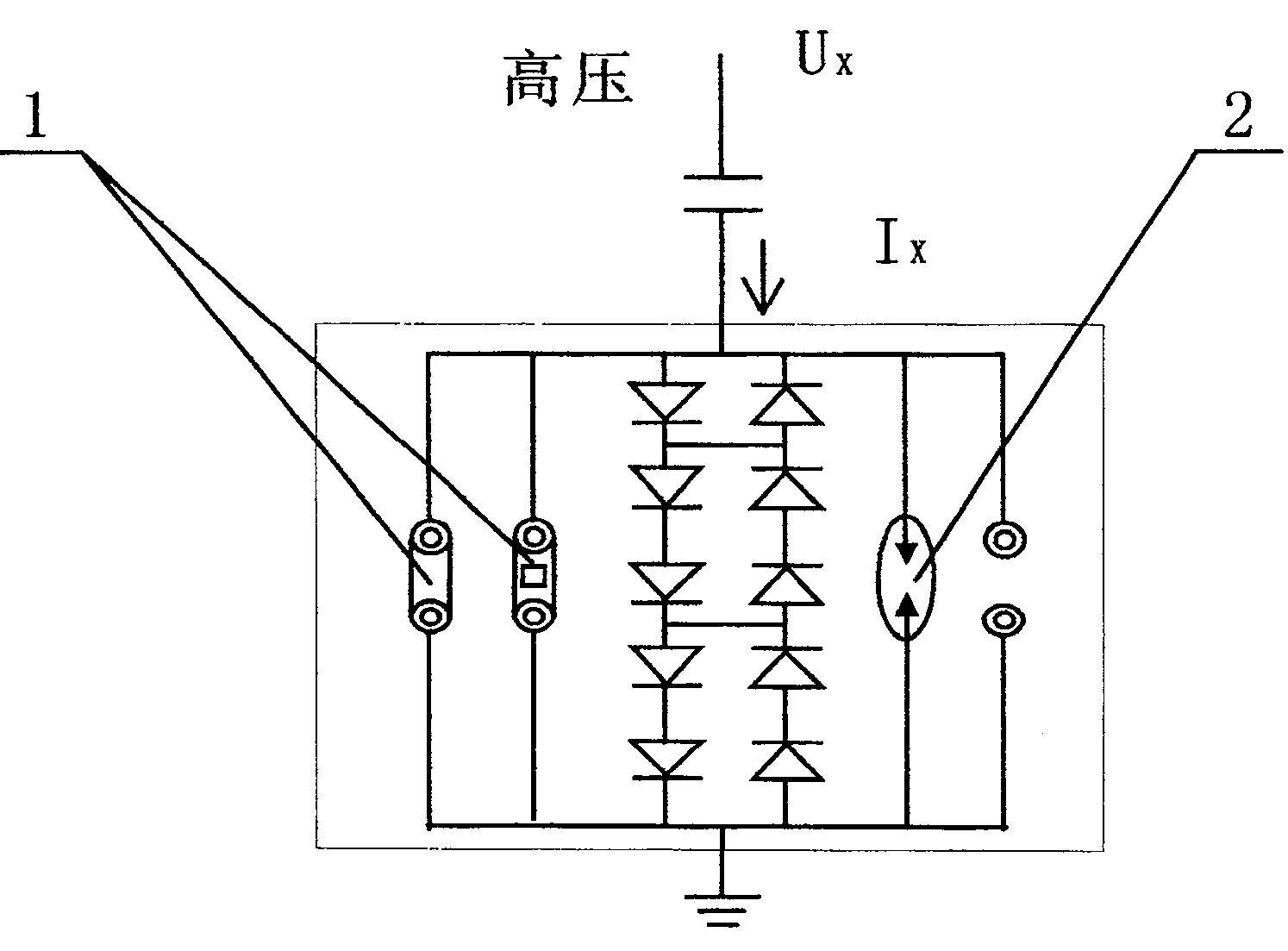 串接在被測設備接地線上,由控制電路,分壓電路及保護電路相互並聯構成