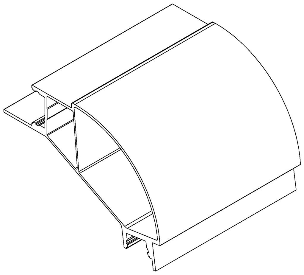 摘要附图摘要1.本外观设计产品的名称镁合金型材(包角).2.