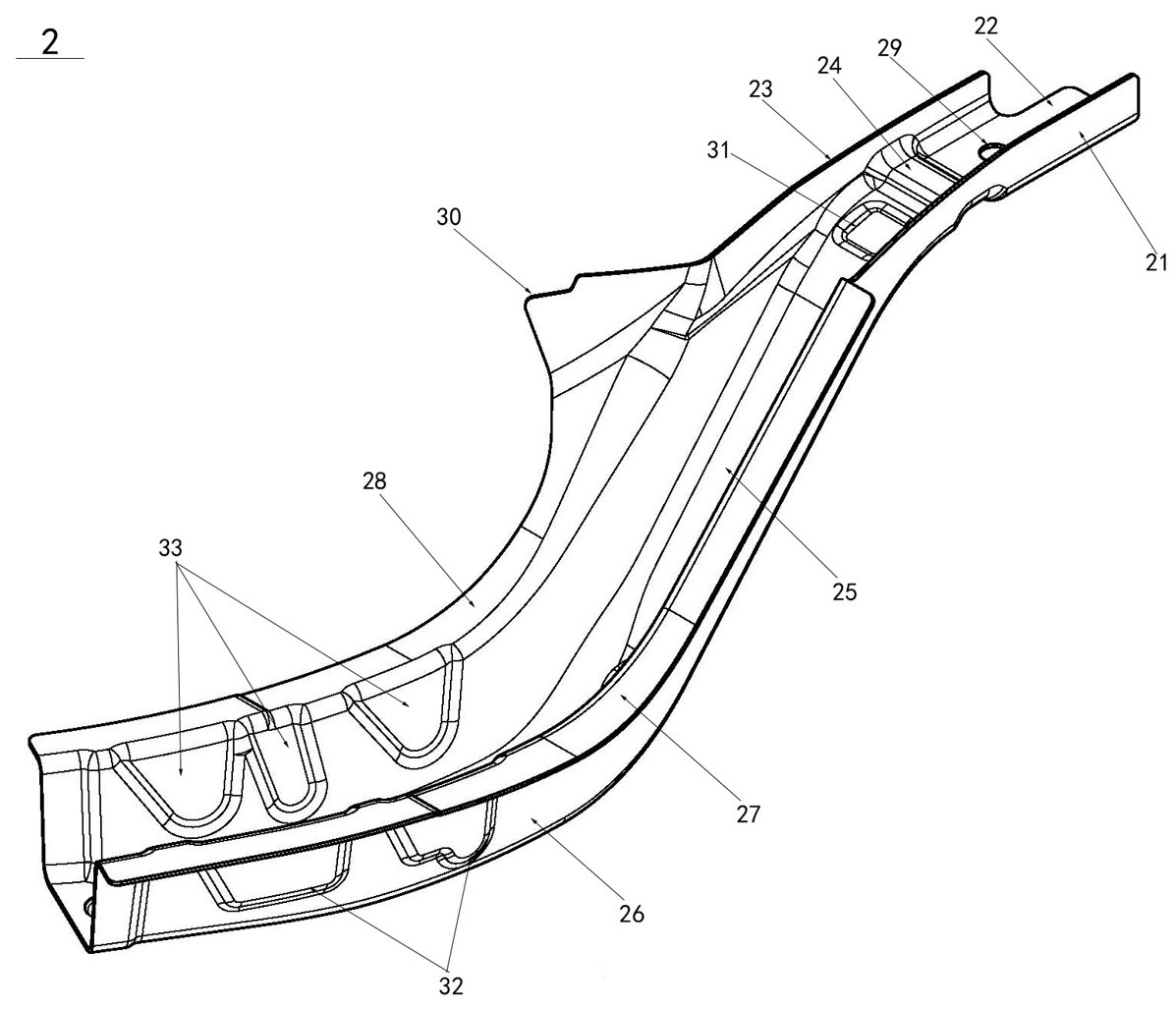 一种车身前纵梁后部结构-爱企查