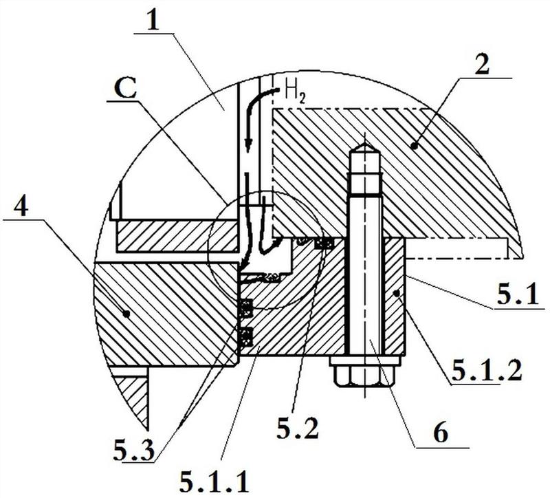 一种汽轮发电机氢气冷却器密封结构