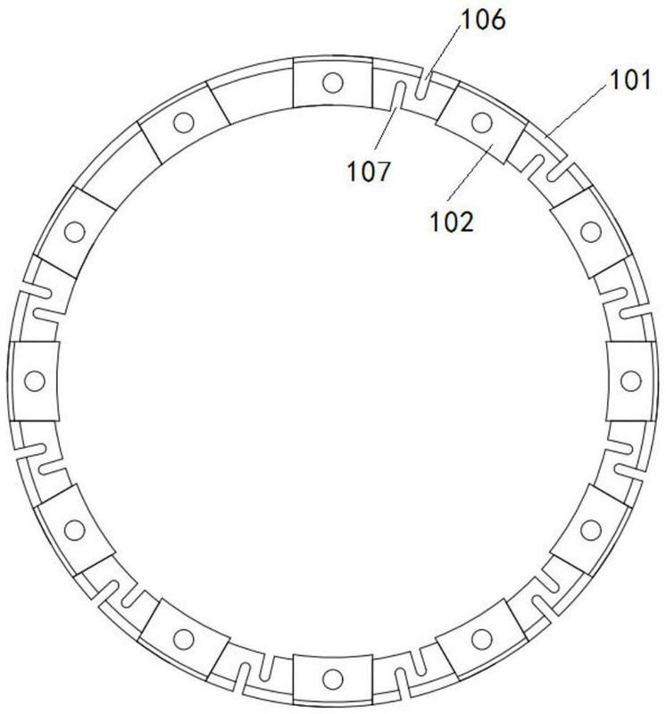 摘要附图摘要本实用新型公开了一种复合齿压卡环及