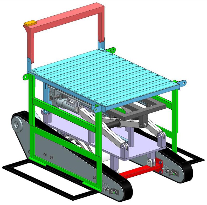 摘要附图摘要1本外观设计产品的名称电动爬楼车(座椅自动调平式)2
