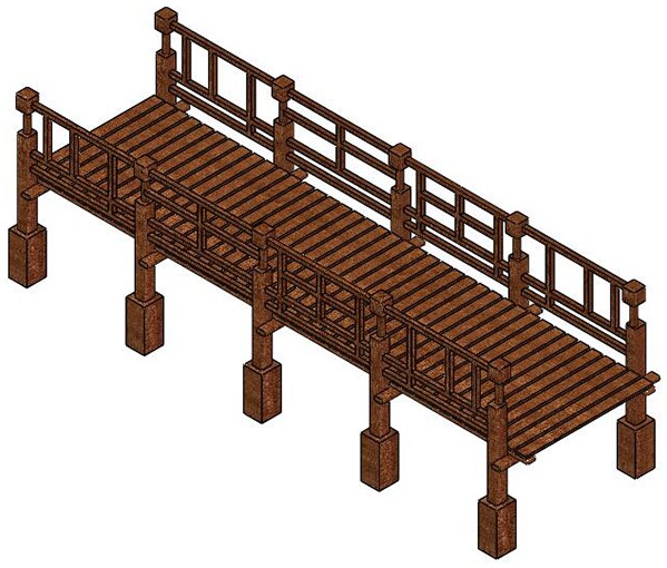 摘要附图摘要1,外观设计产品的名称:木桥.