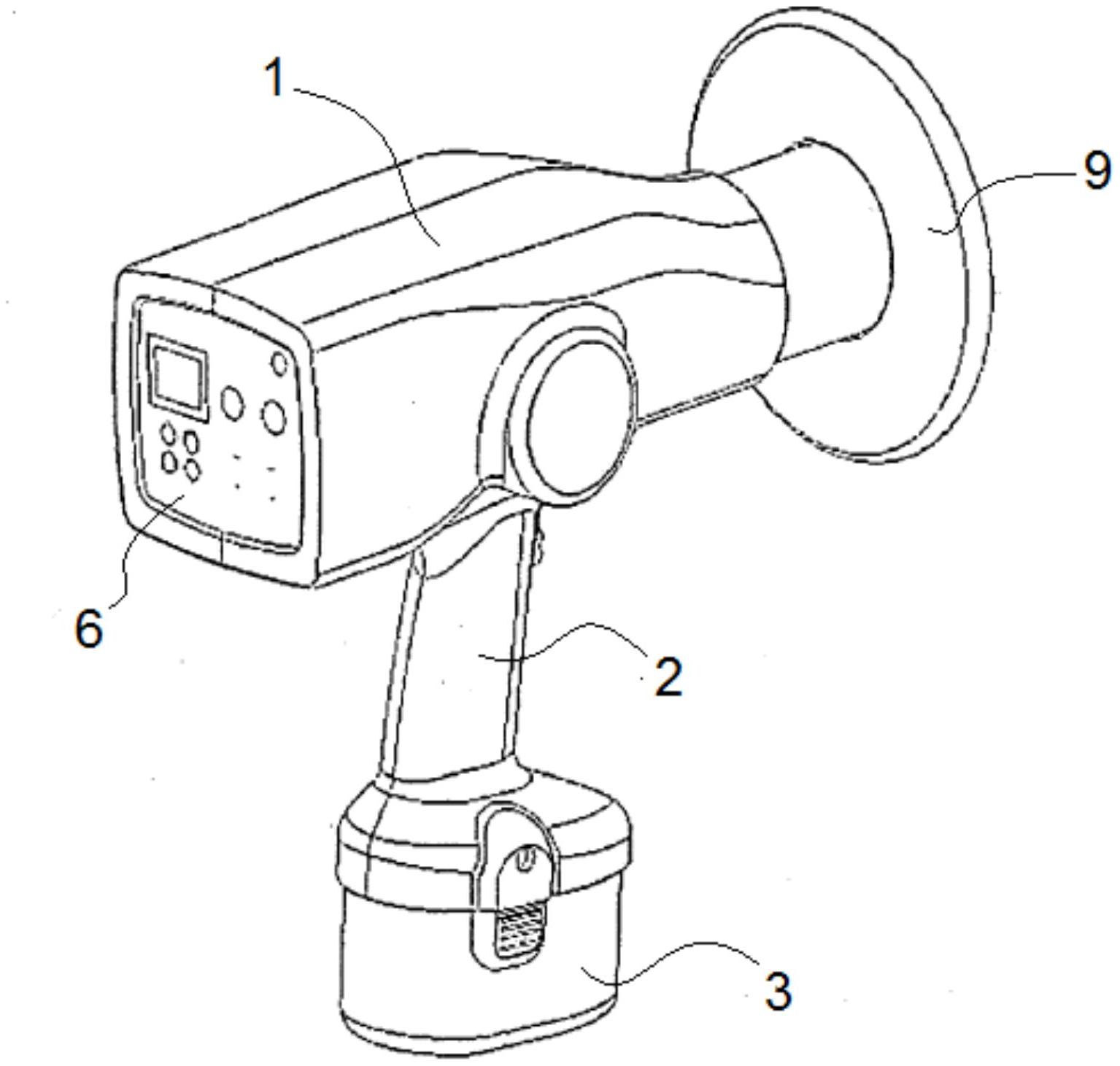 所述壳身内设有x射线发生器和内部电源,所述壳