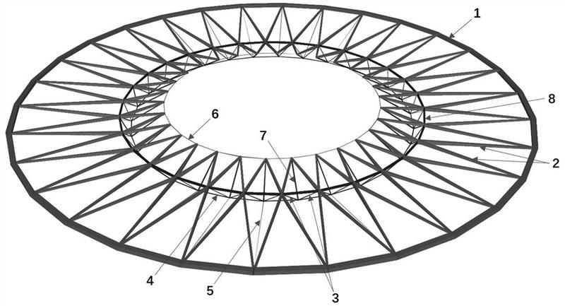 轮辐式索承交叉网格半刚性张拉结构体系-爱企查