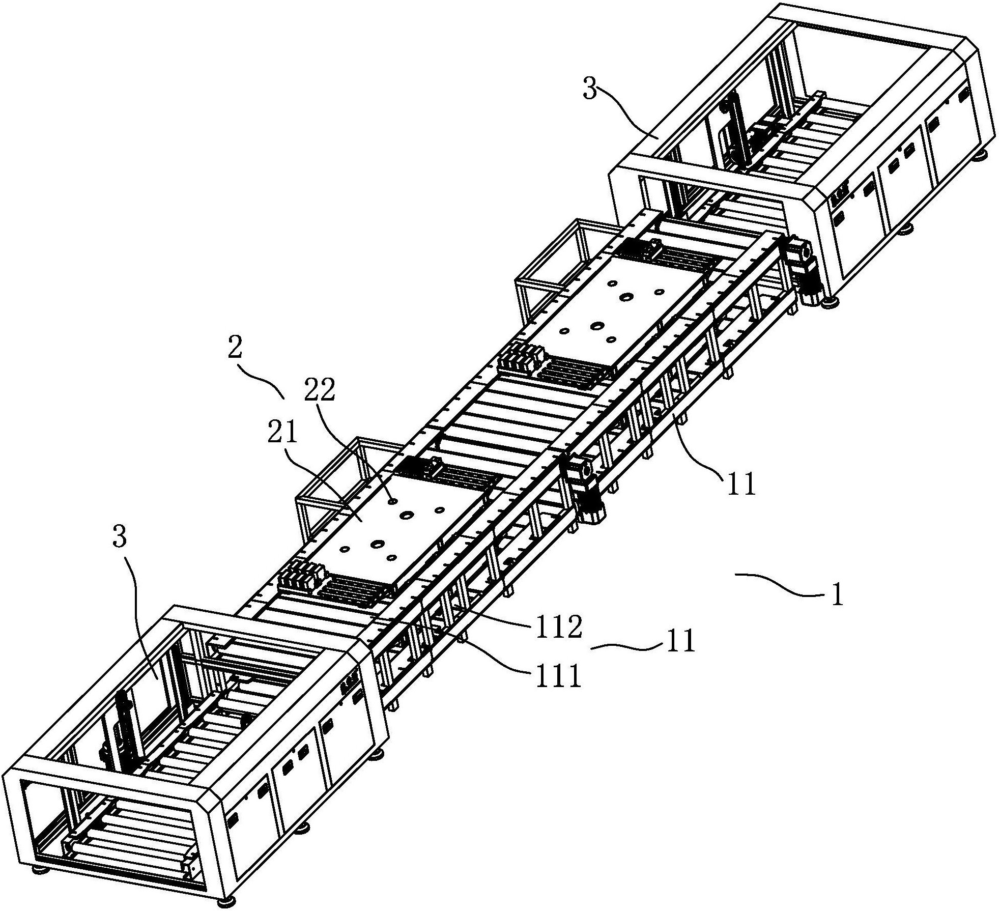 一种用于动力电池模组pack组装的流水线