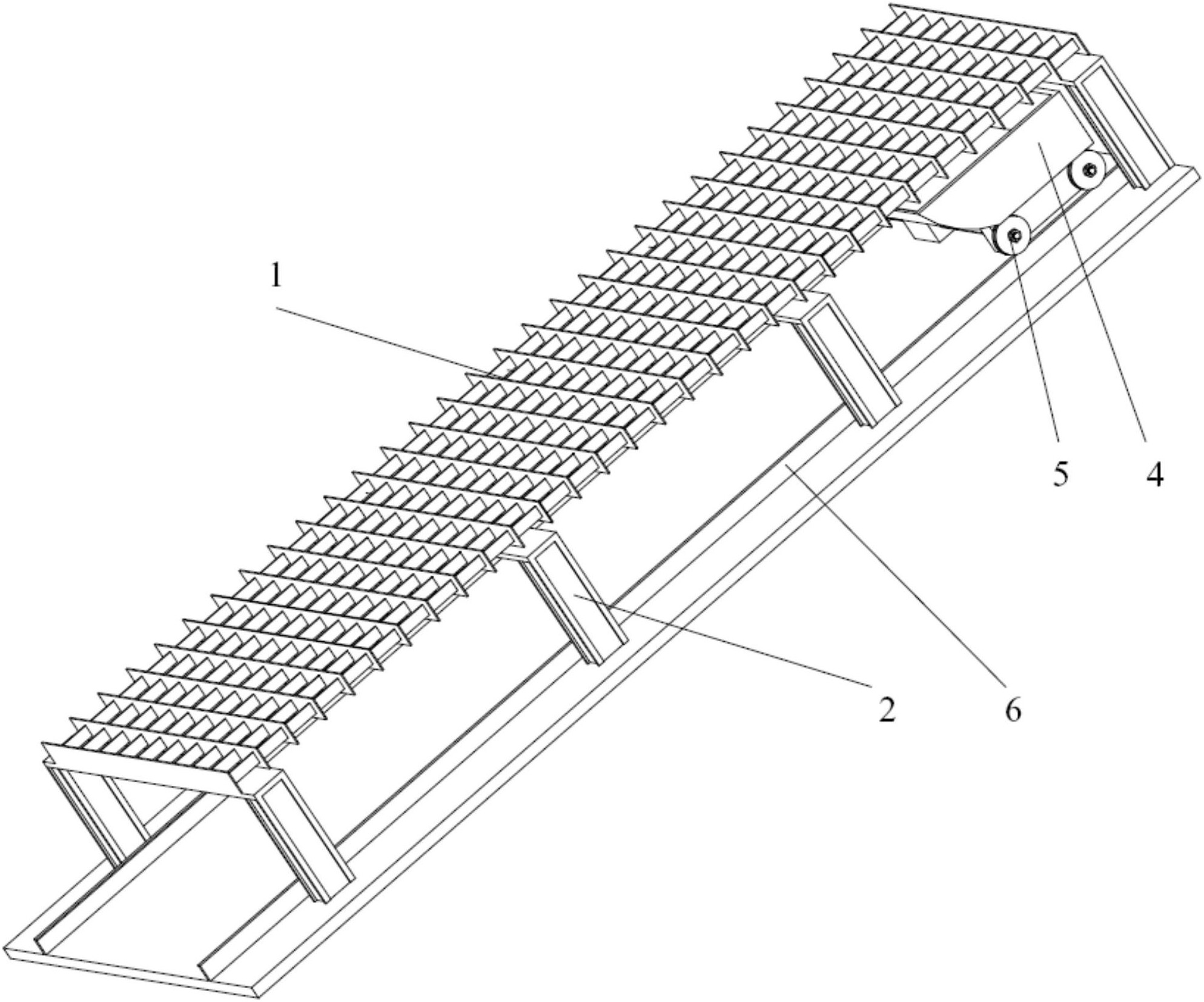 底座,架设在底座上的栅格式焊板,设置在栅格式焊板下方的焊渣收集装置