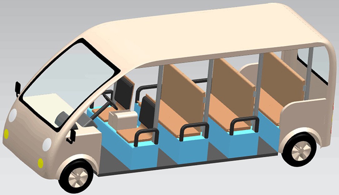 摘要附图摘要1.本外观设计产品的名称:多功能观光车.2.