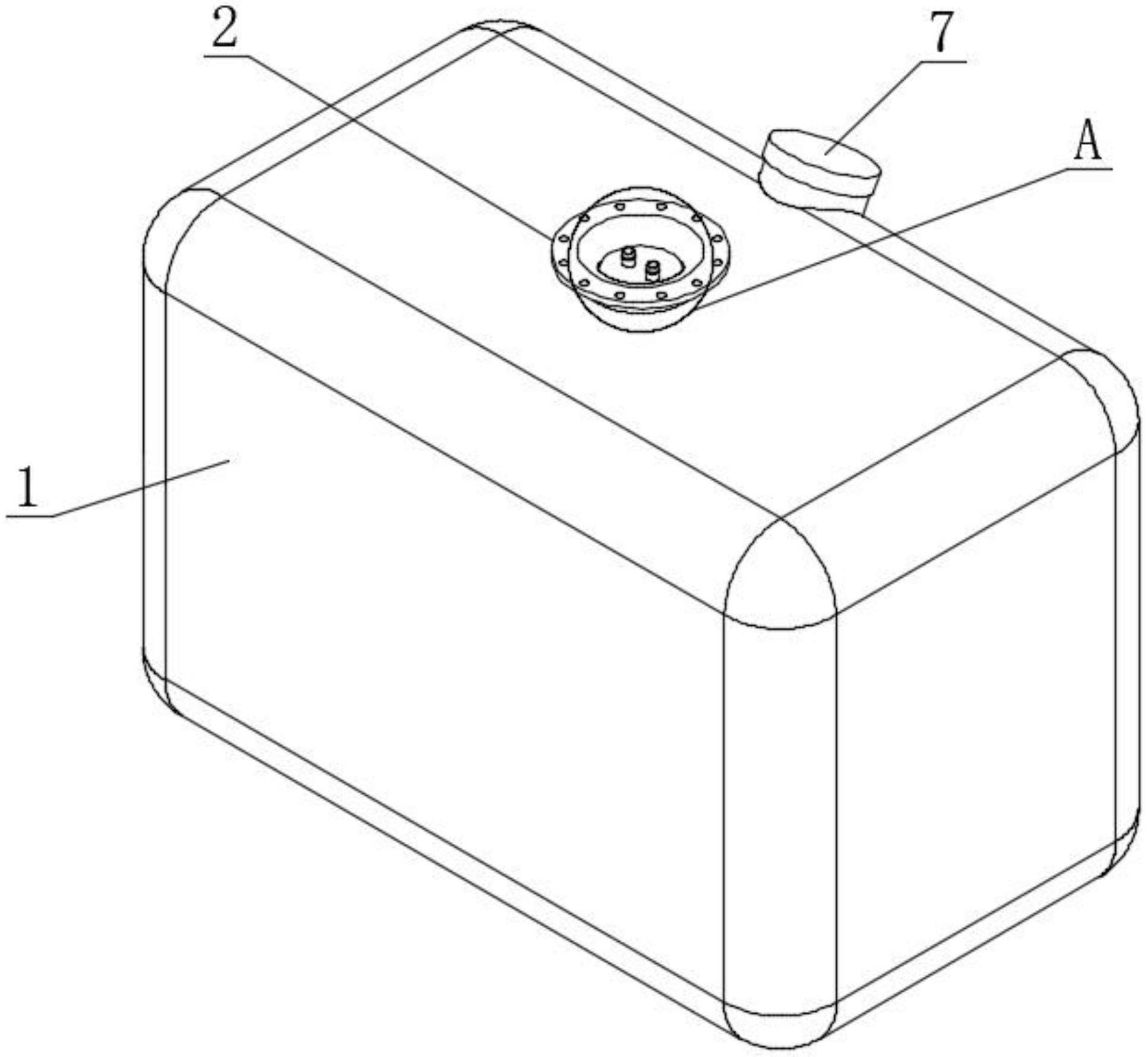 摘要附图摘要本实用新型涉及汽车油箱技术领域,具体为一种大口径法兰