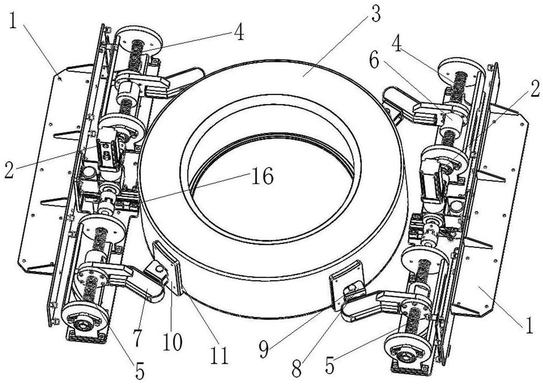 沿长度方向安装有两个相对称的夹臂;夹臂驱动装置以及夹臂导向机构