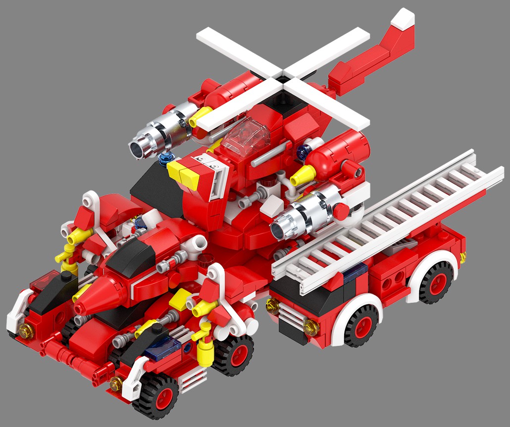 玩具积木(救援消防车)-爱企查