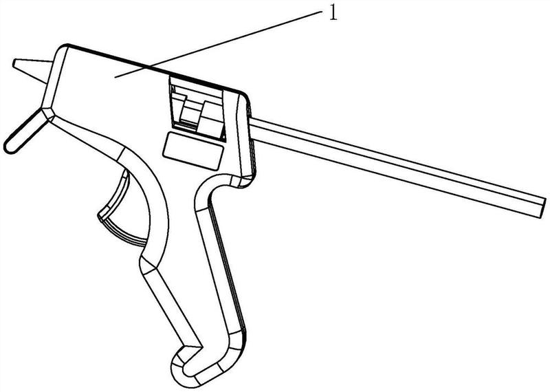 摘要附图摘要本实用新型提供一种节能灯用打胶枪,包