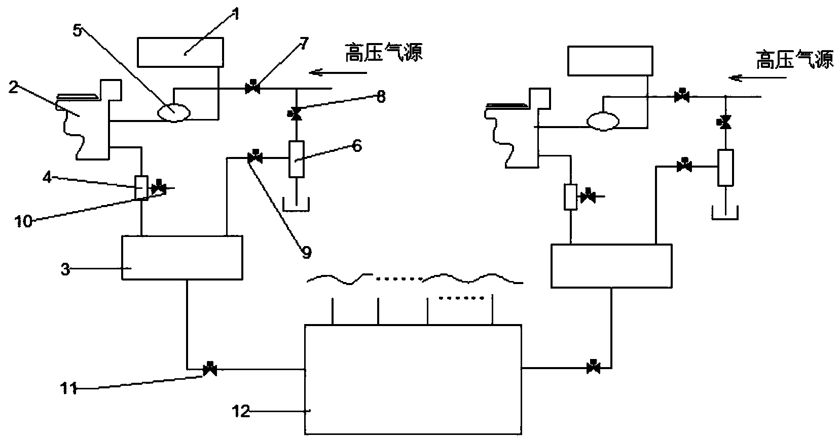 一种新型紧凑型中转式真空集便器