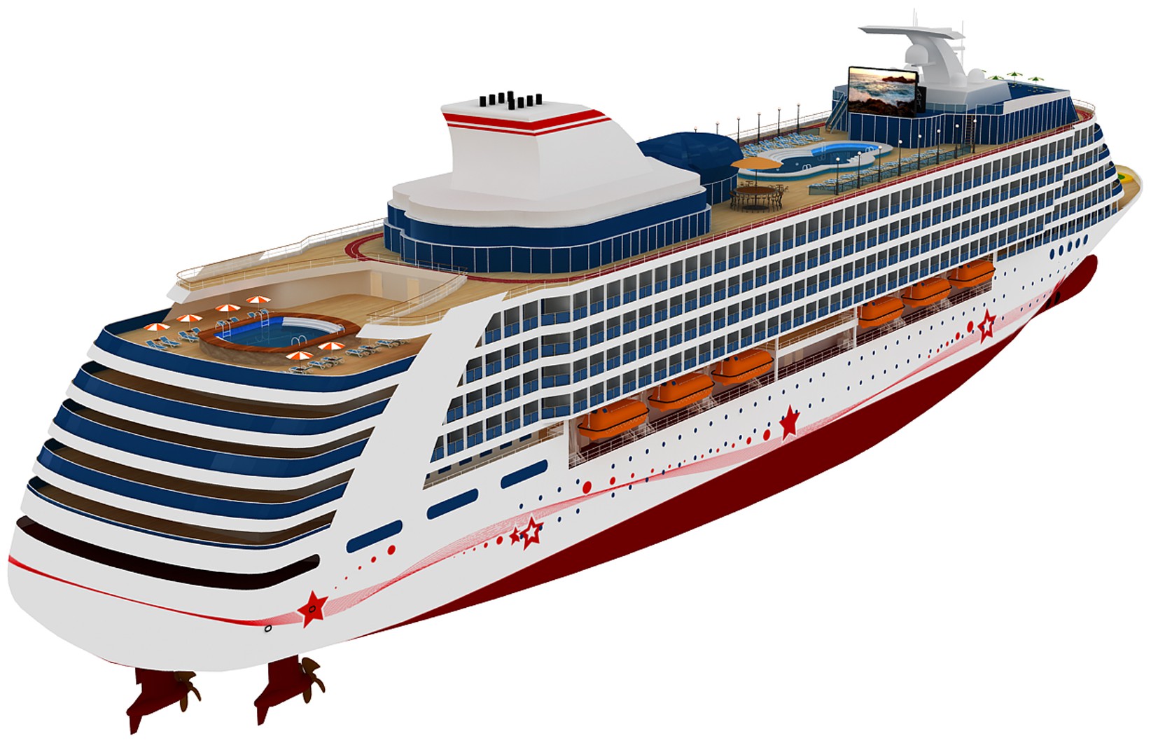 本外观设计产品的名称:游轮