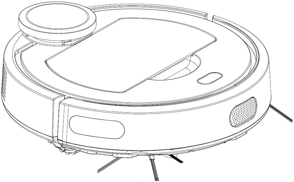 摘要附图摘要1.本外观设计产品的名称智能扫地机器人.2.