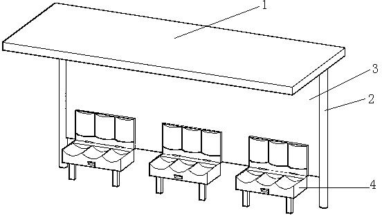 一种可折叠的公交站台座椅