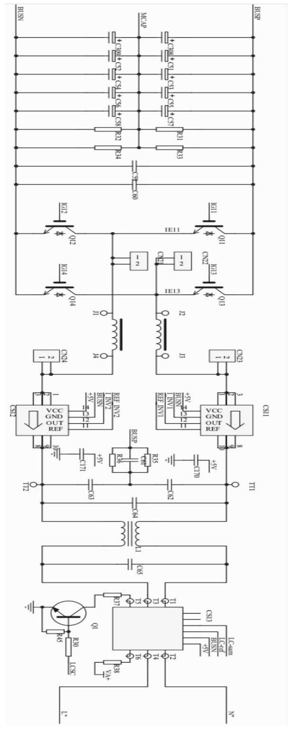 公開了一種家用逆變器中的dcac控制電路,包括:依次連接的母線電容模塊