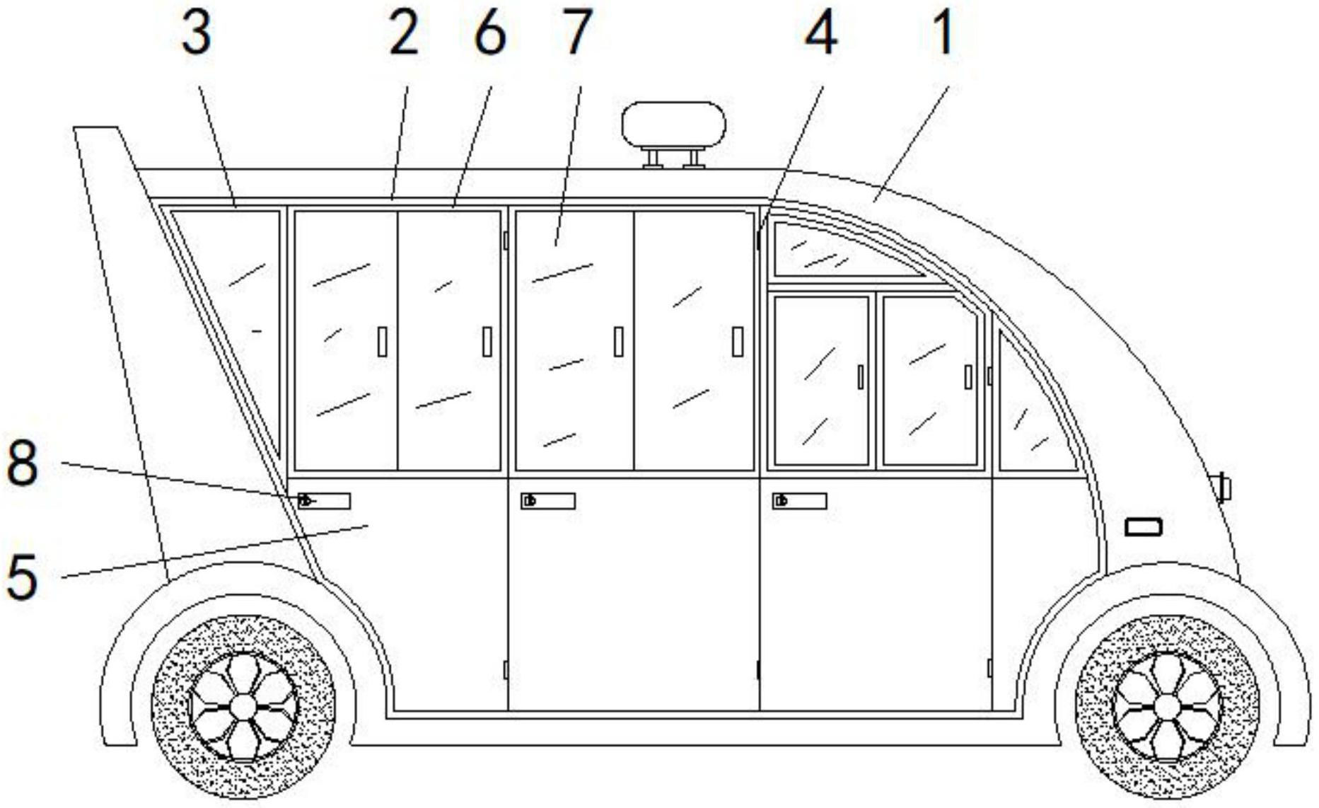一种模块化电动观光车封闭门结构-爱企查