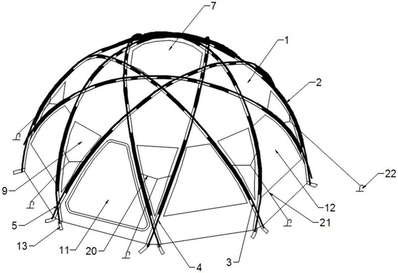 一种结构稳固的半球形帐篷-爱企查