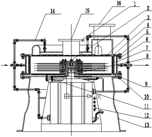 一种旋流粉碎机,包括有外支撑架,外支撑架的内部空间中安装有高速电机
