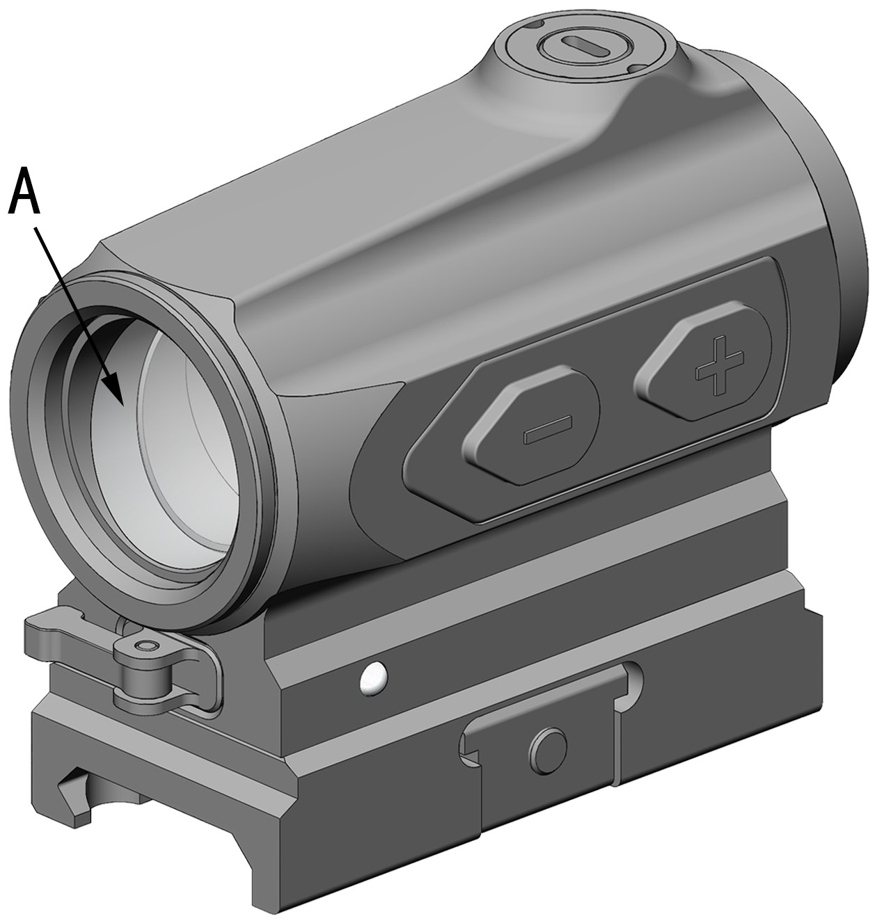 摘要附图摘要1.本外观设计产品的名称:红点瞄准镜(rd21dh).2.
