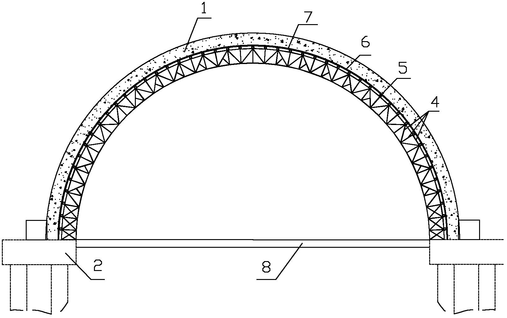 拱桥拱圈支模架搭方法图片