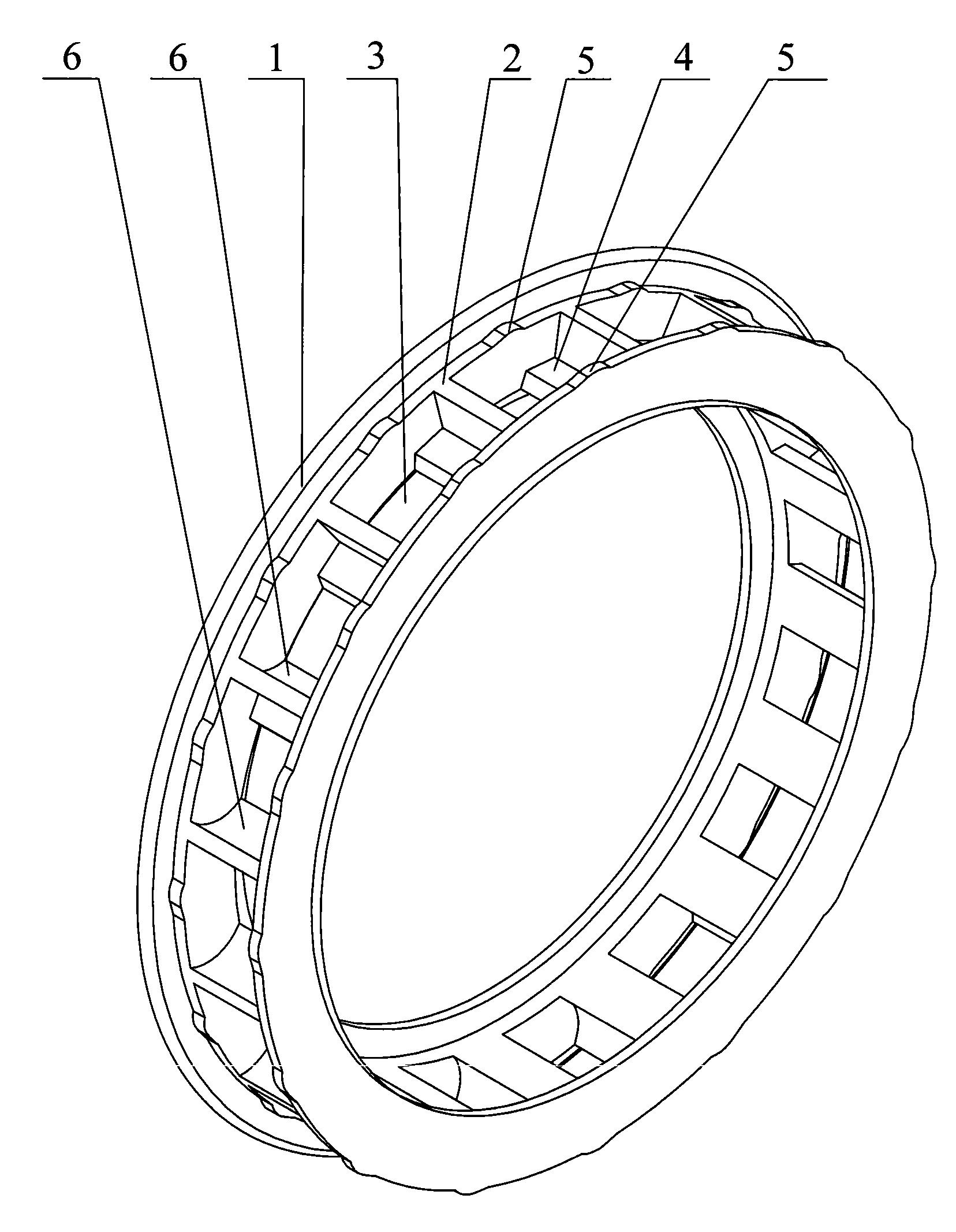 组合式单向轴承的滚柱保持架
