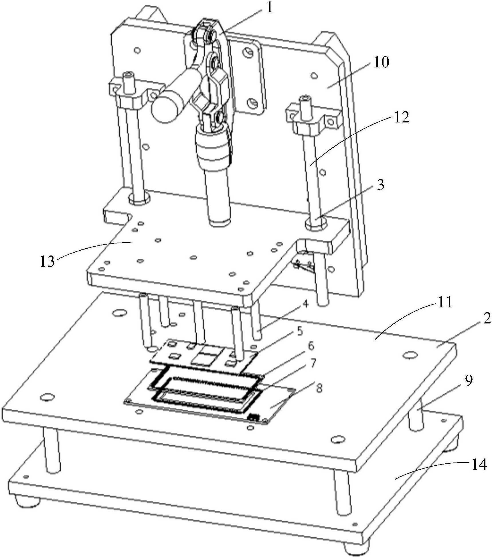 一种邮票孔封装的核心模块测试装置