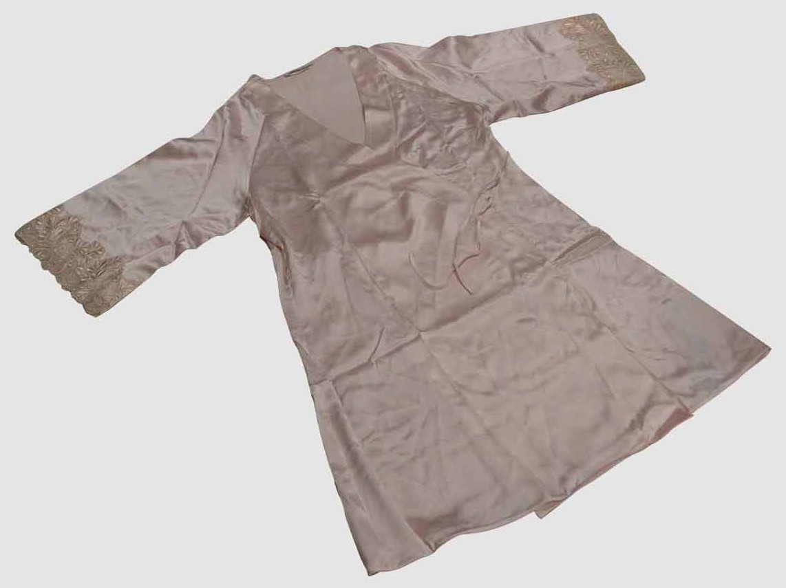 摘要附图摘要1.本外观设计产品的名称:睡袍.2.