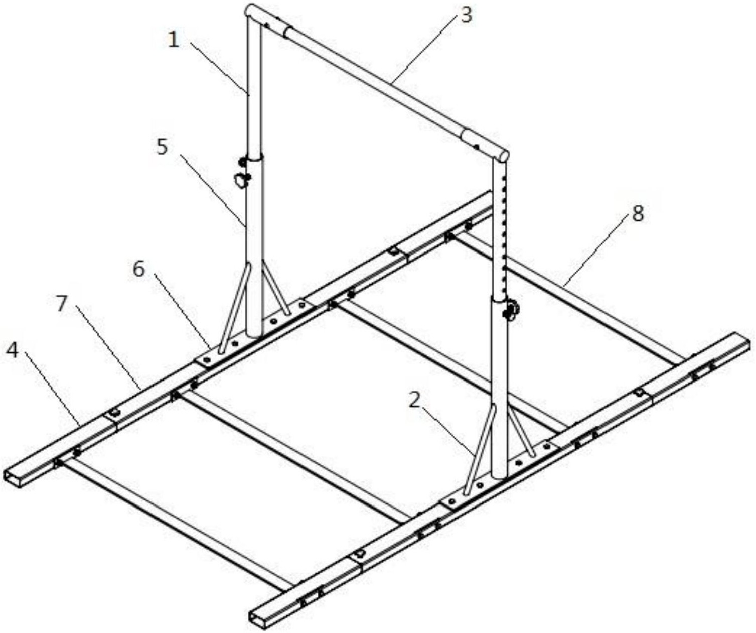 可拆卸可调节高度的儿童单杠-爱企查