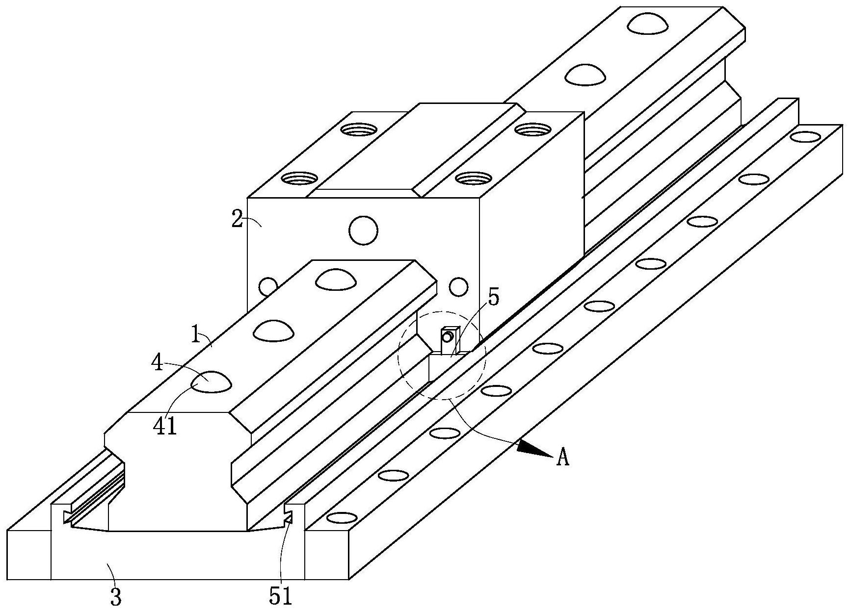 具体的说是一种双向式滑动导轨,包括导轨本体,滑块,固定套,润滑结构