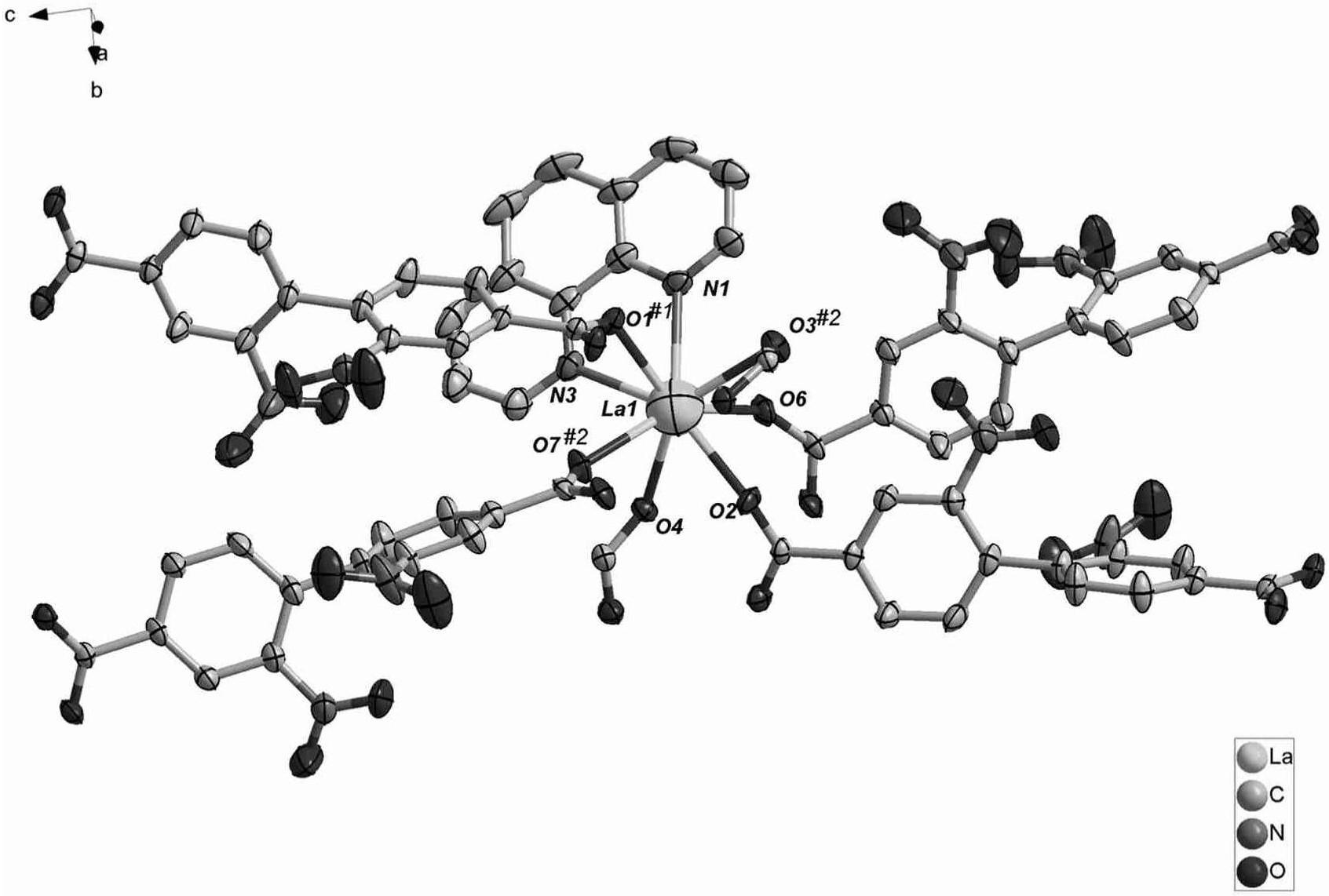 一种具有荧光性质的金属镧配位聚合物及其制备方法