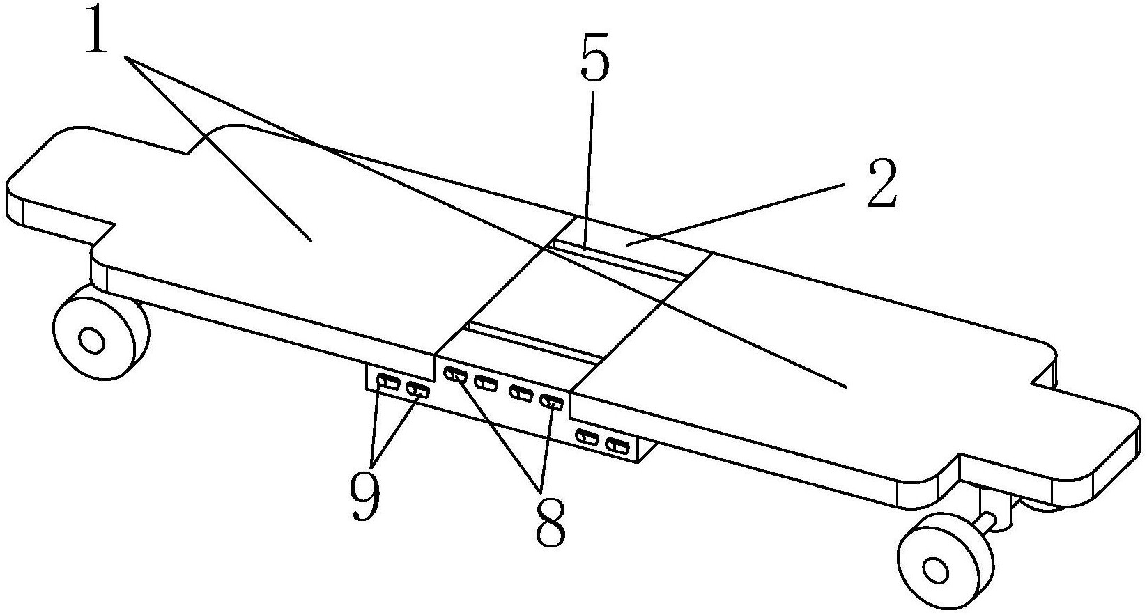 摘要附图摘要本实用新型针对现有技术中伸缩滑板的两端支撑板上平面