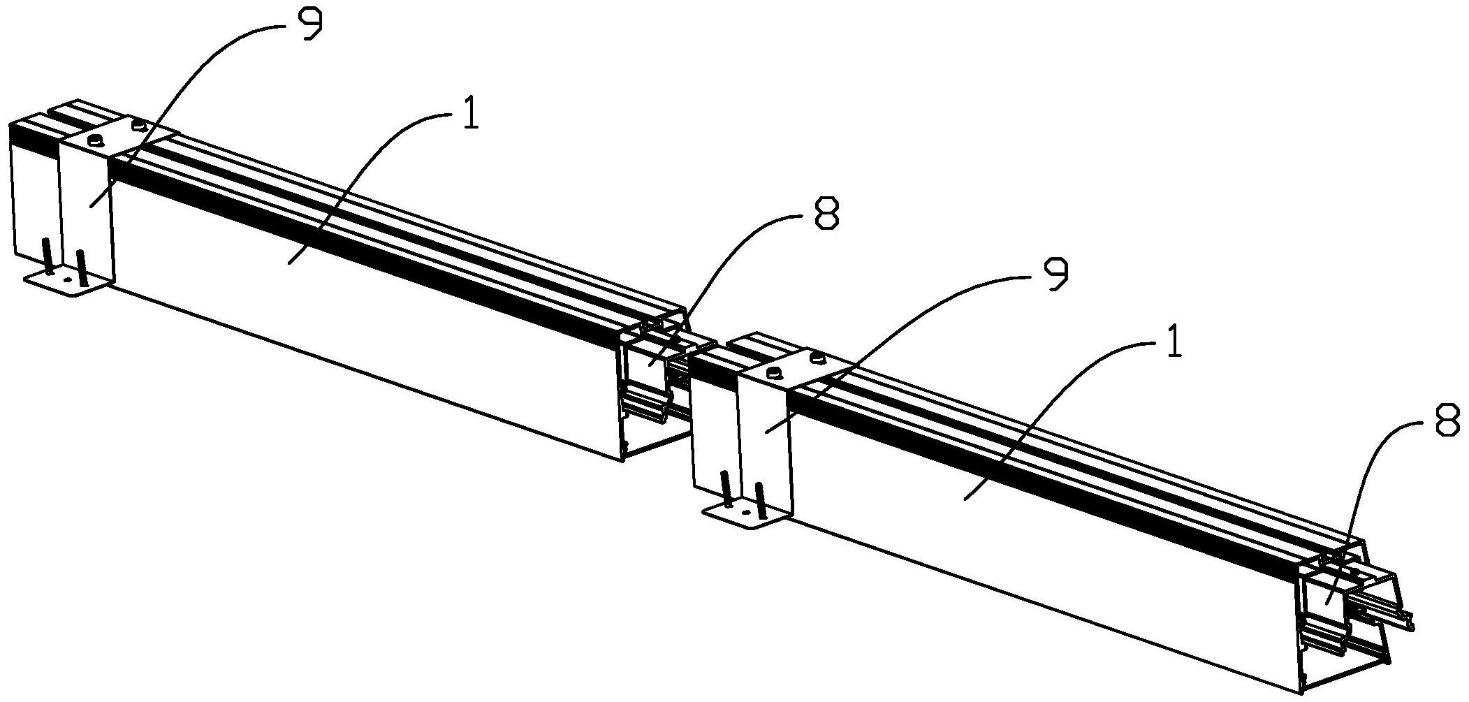 嵌入相邻的两个灯体的内部并卡扣连接在两个灯体上;以上结构的拼接