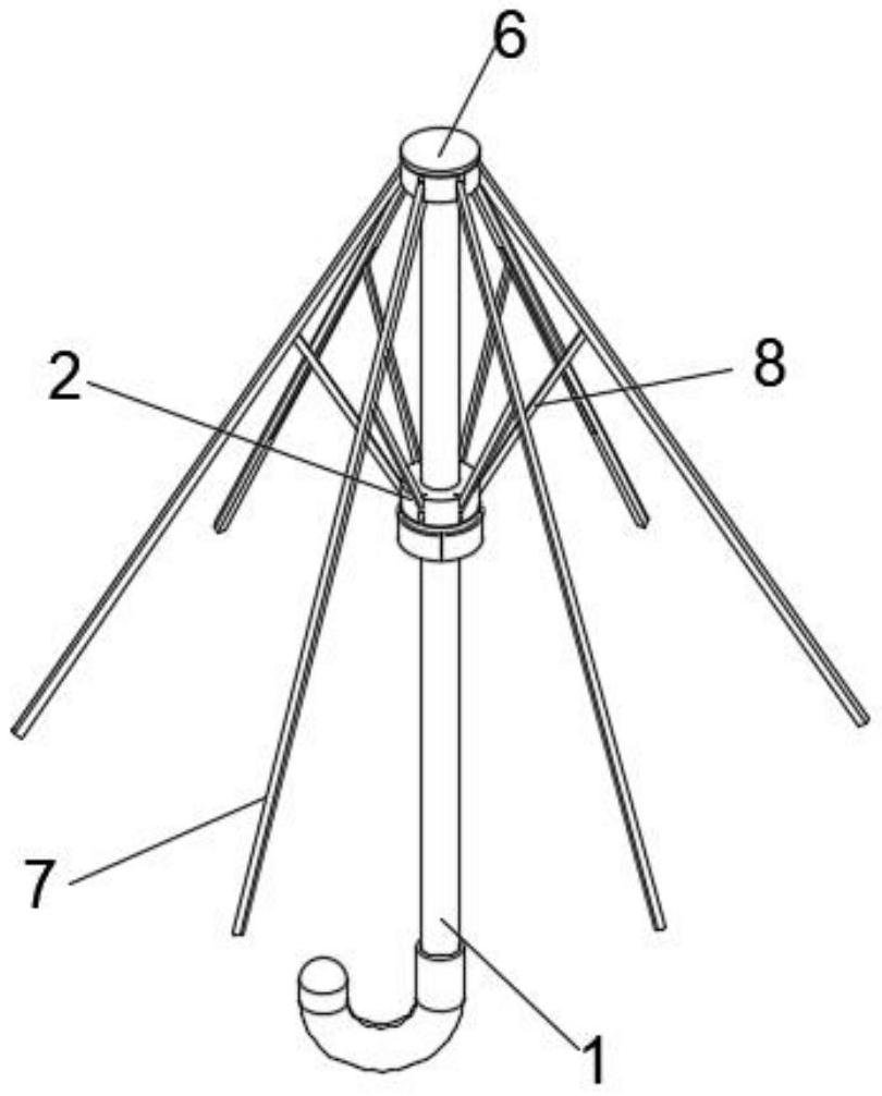雨伞的结构示意图图片