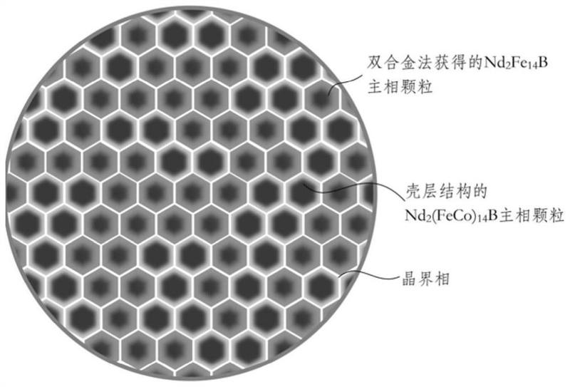 分别提供钕铁硼磁粉和钴金属粉;将所述钕铁硼磁粉和钴金属粉混合,形成