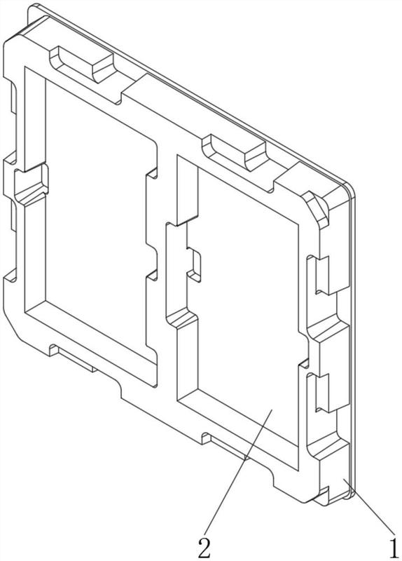 包括吸塑板,所述吸塑板的顶部两端开设有放置槽,所述吸塑板的顶部设置
