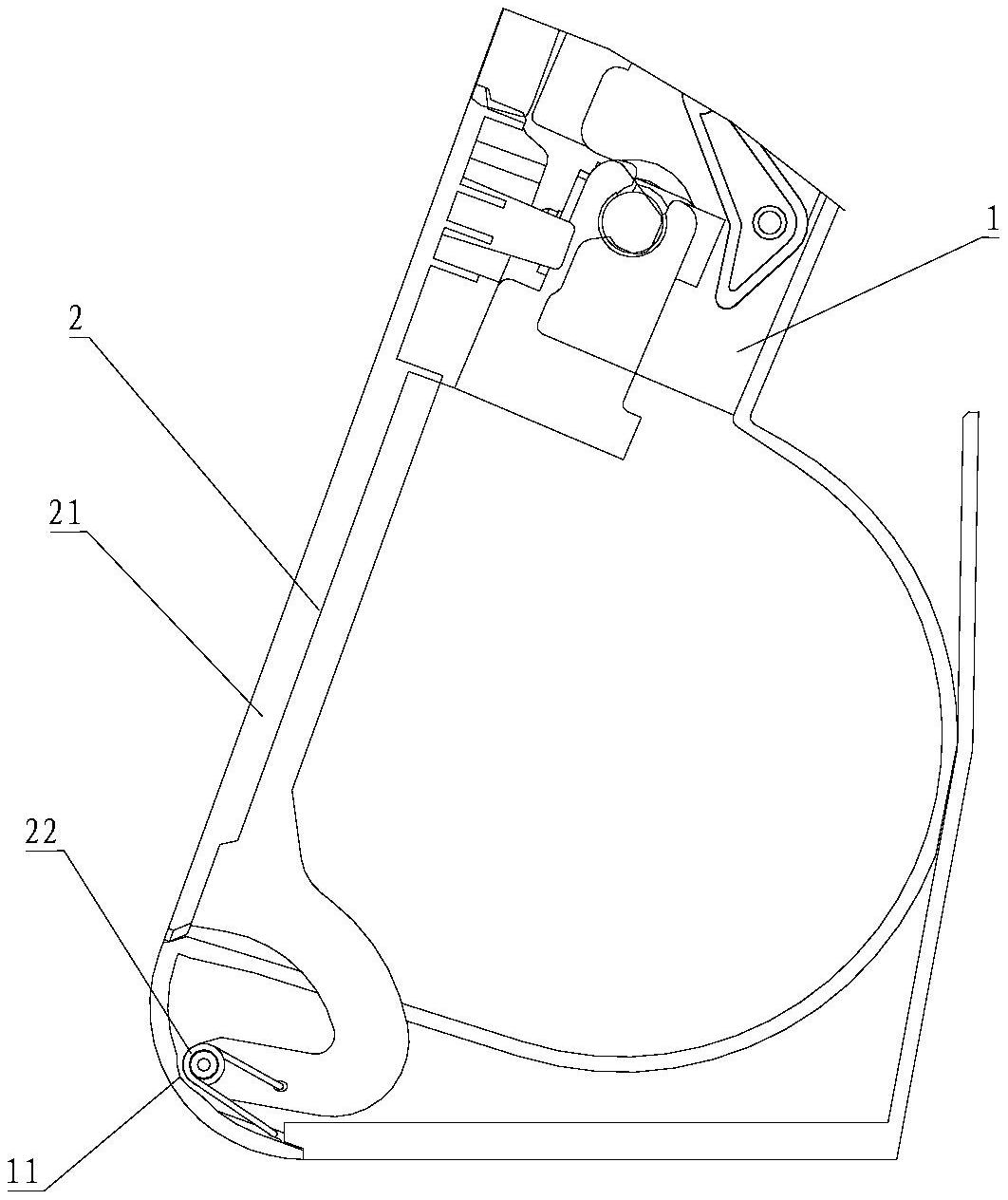 摘要附图摘要本实用新型涉及结构部件技术领域,具体涉及一种翻盖装置