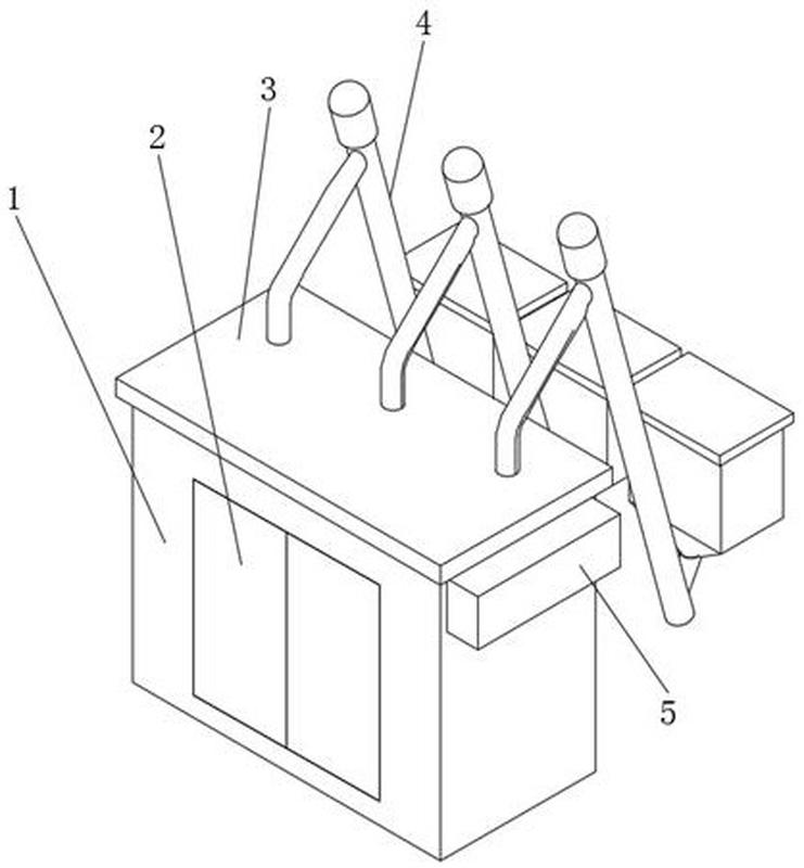 摘要附图摘要本发明公开了一种风电场用节能型箱式变电站,包括变电