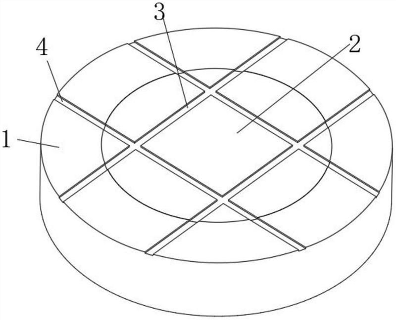 固定盒的顶端设有位于容纳槽内部的转盘,转盘上设有轨道一,地面上设有
