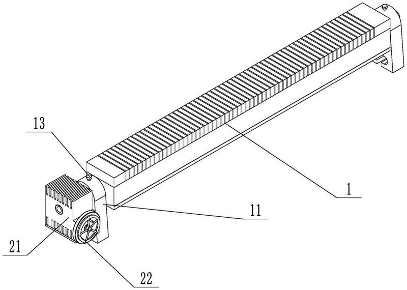 包括永磁吸盘本体,转动结构,所述的永磁吸盘本体的两端的转轴转动设置