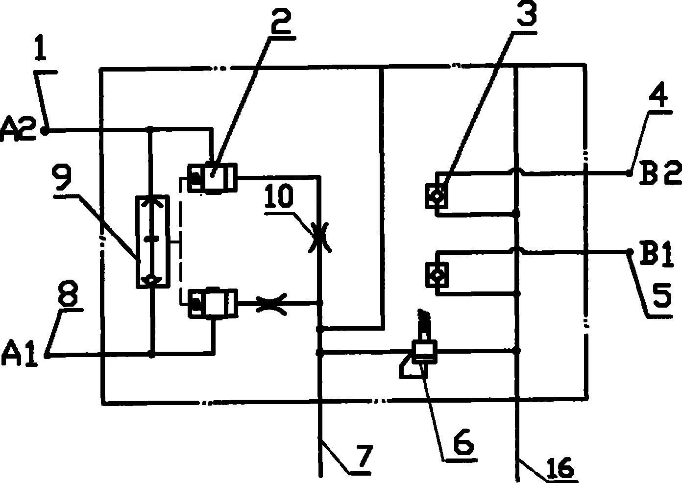 摘要附图摘要本发明公开了装载机液压油路集成阀,它包括逻辑阀(2)